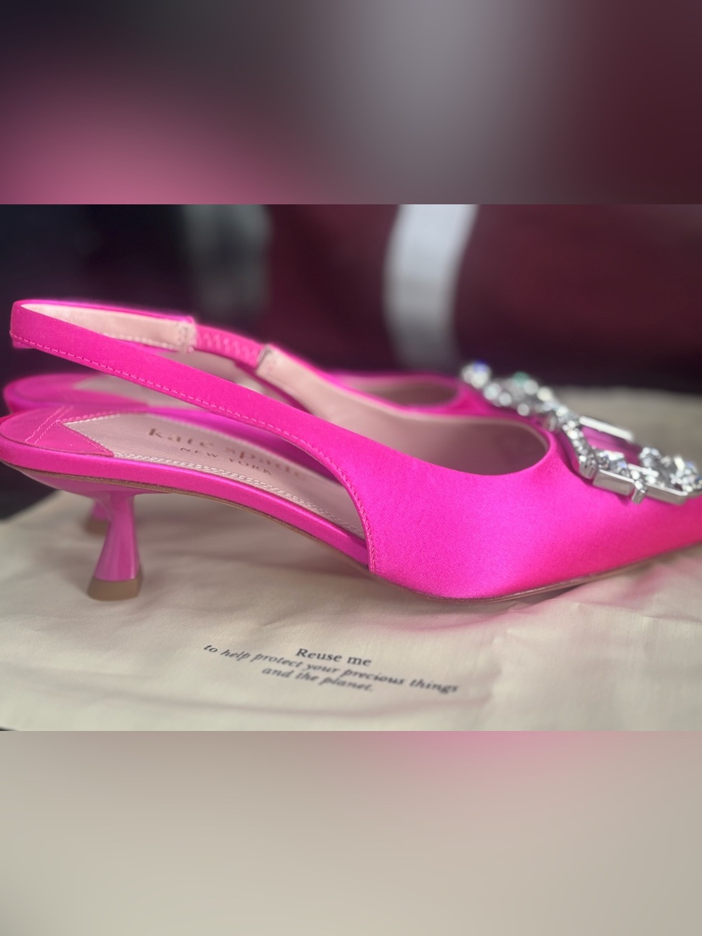 CONSIDERING OFFERS!
Kate Spade Renata Hot Pink Kitten Heel, 5.5B - Picture 5 of 8